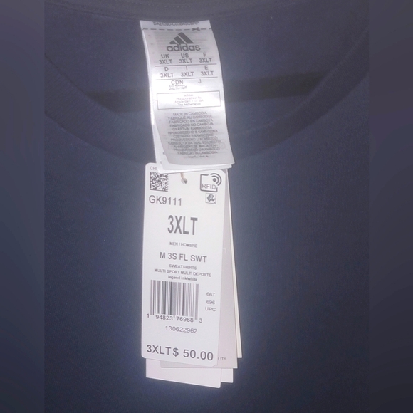 Addias Men's Crewneck (Navy) - Picture 5 of 5